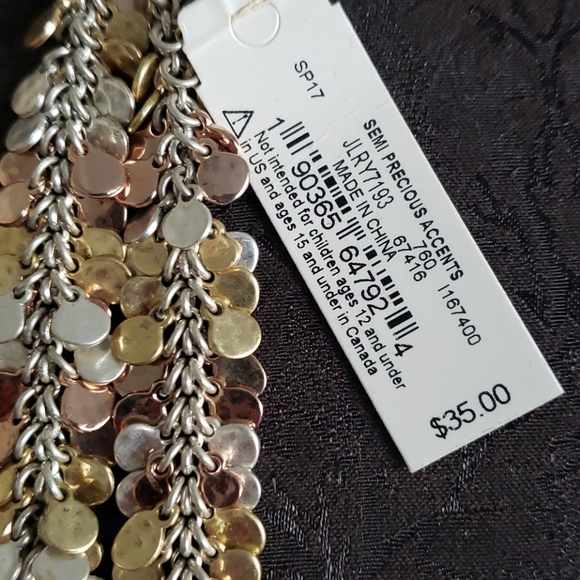 Lukcy Brand Semi Precious Accents fancy multi metal Bracelet New NWT - Picture 3 of 5